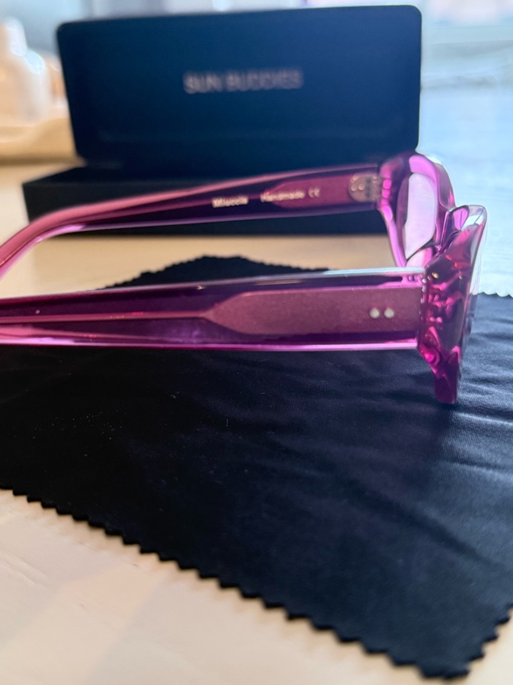 Sun Buddies Eyewear - Transparent Pink Oval Sunglasses - Sold out online - Picture 6 of 10